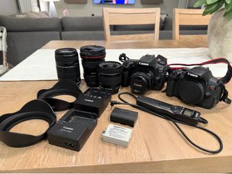 Canon Camera Bundle – EOS 90D + Rebel T4i + 4 Lenses + Extras