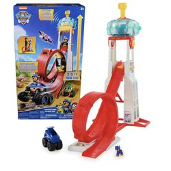 🔥NEW🔥 PAW Patrol: Rescue Wheels Super Loop Tower HQ with Lights Sounds Vehicle Figure