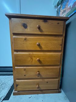 Vintage orange pine dresser