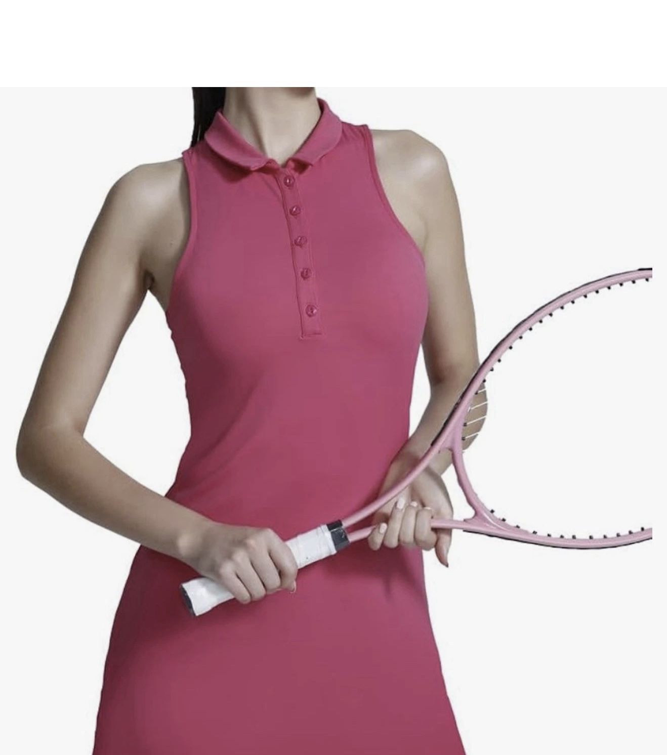 Women’s Medium Or Large AugIris Tennis/Golf Dress  Sleeveless Button Up With Shorts Athletic NEW