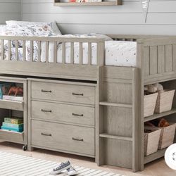 Pottery Barn Camp Storage Low Loft Twin Bed