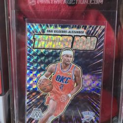 2021-22 Shai Gilgeous-Alexander Panini Prizm Basketball Fast Break Edition Hobby Box, "Thunder Road" insert card. No. 7