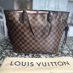 Authentic Louis Vuitton Neverfull MM Rose 