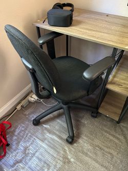 Study table, chair and bookshelf