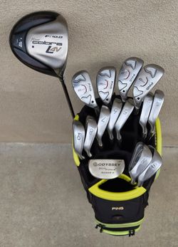 15 Piece Golf Pro Special. Ping Eye2, Ping G20, King Cobra and Odyssey Golf Club Set with Ping Golf Bag