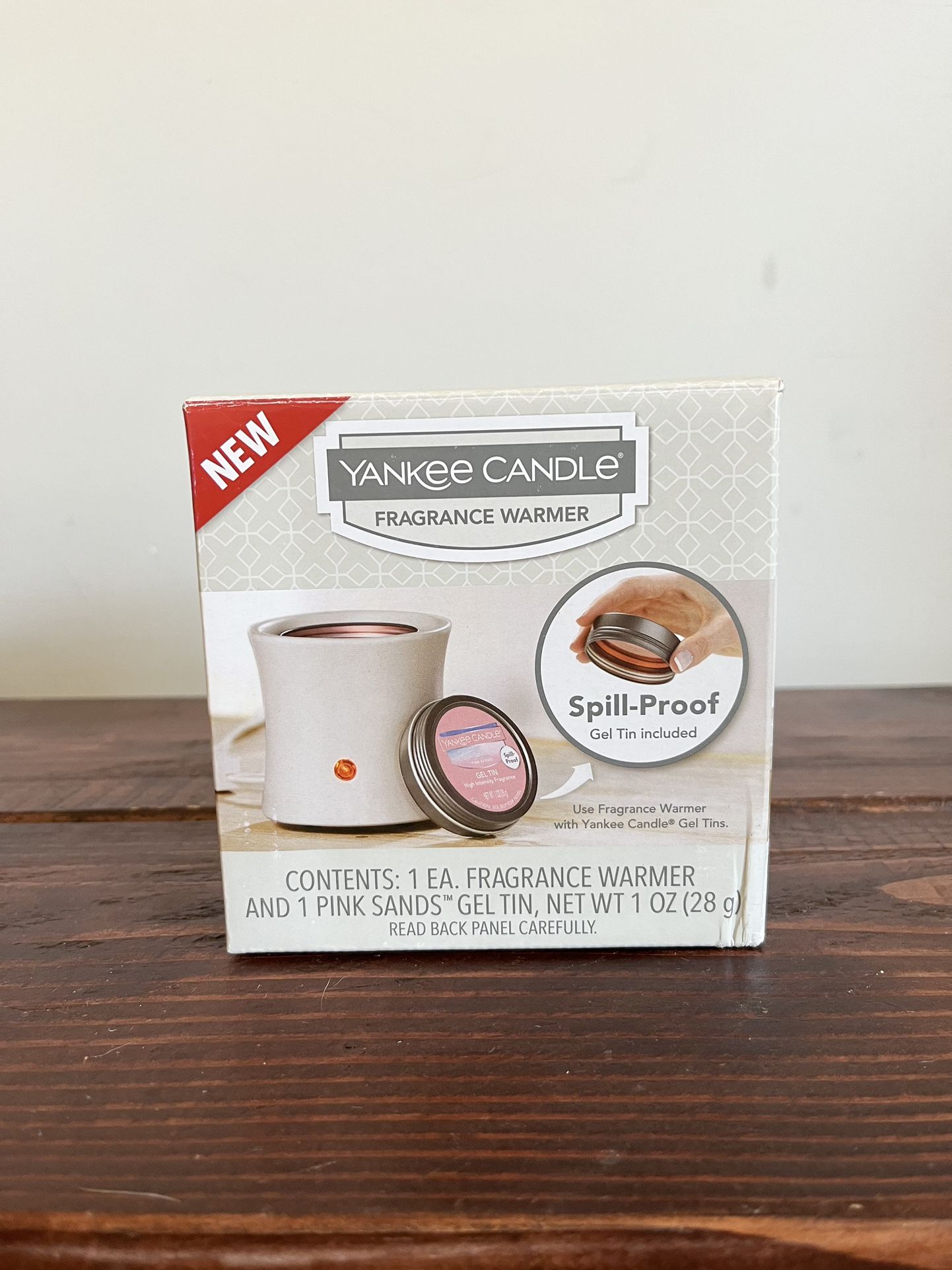 New YANKEE CANDLE Gel Tin Fragrance Warmer Pink Sands Gel Tin