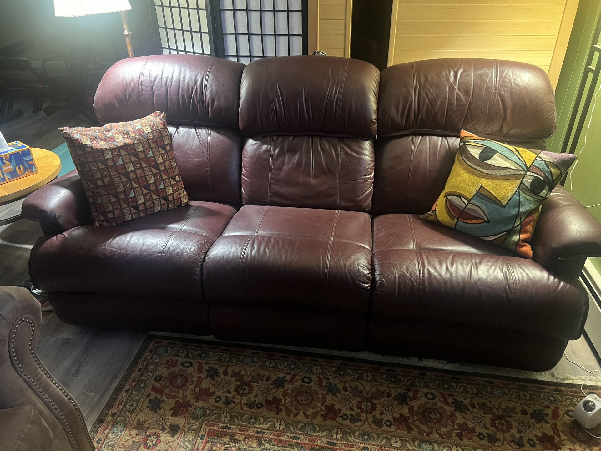 La-Z Boy Reclining Leather Couch