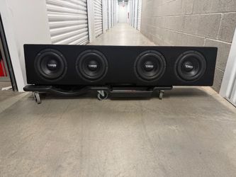 CHEVY SILVERADO GMC SIERRA 4 DOORS 2019-2026 PORTED BOX WITH 4 DS18 SUBWOOFERS 8”