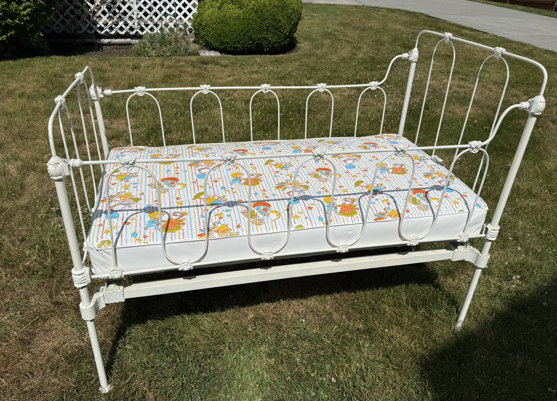 Antique Iron Crib