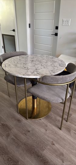 Marble top round coffee table