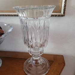 Vintage Crystal Hurricane Lamp Candle Holder