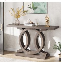 55 inch consul table with unique base new