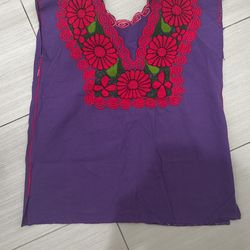 Blusa Bordada De Manta