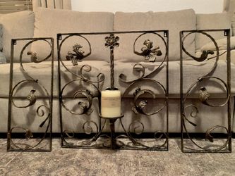 HEAVY METAL CANDLE HOLDER DECOR