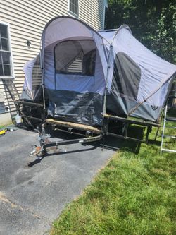5×7 utility trailer/tent combo.