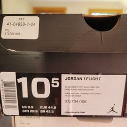 Jordan's 1 Flight 10.5 Used