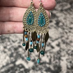 Bohemian Turquoise WaterDrop Earrings