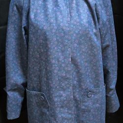 London Fog Blue Floral Vintage Rain Coat
