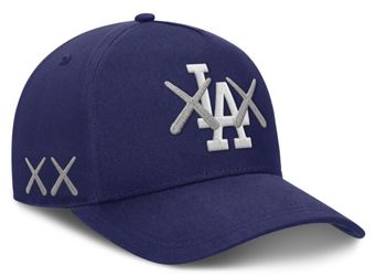 Los Angeles Dodgers Nike x KAWS Dri-FIT Structured A-Frame Adjustable Hat - Royal