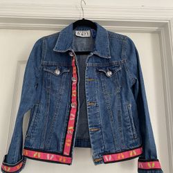 Upcycled Vintage Keren Hart Denim Jacket Size Medium 