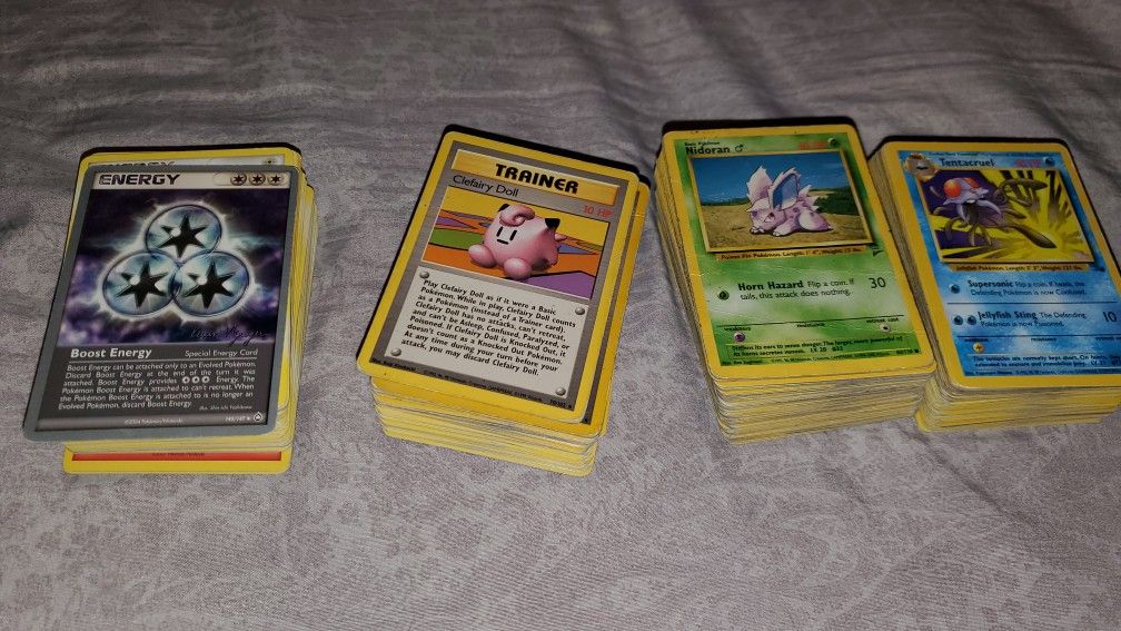 (SALE PENDING) Pokemon Card Lot 374 Pokemon, Trainers and Energies Old and New School Cards
