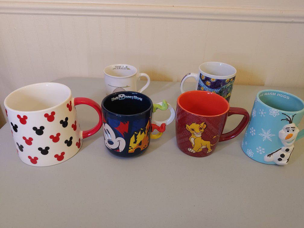 Collectible Mugs - Disney, Van Gogh, Vintage Rim Shots 