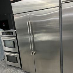 Built In Monogram 48” Refrigerator Side By Side Stainless Steel 