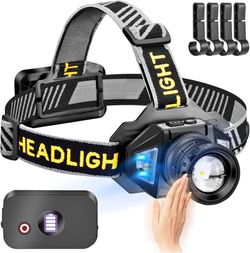 30W Rechargeable LED Headlamp delivers an impressive 1000 lumens of brightness, featuring motion