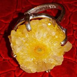 Sterling Silver And Citrine Ring 