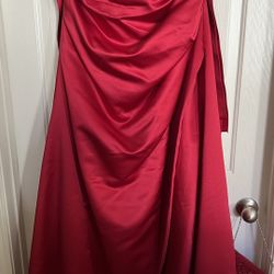Red Bridesmaid Dress Size 16 With Purse/shawl