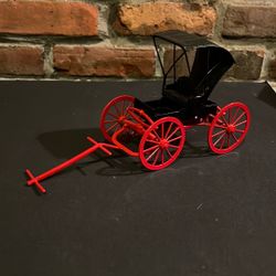 Vintage Agway 1992 Red & Black Horse Carriage