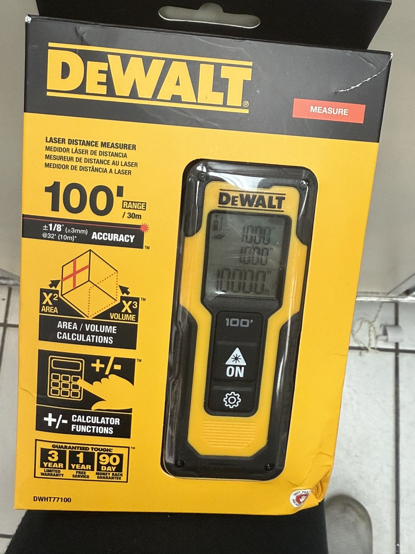 Dewalt 100 Ft Laser Distance Measurer New 