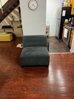 Beautiful gray armless chair