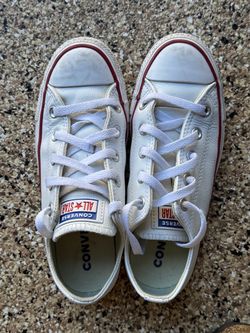 White leather Converse