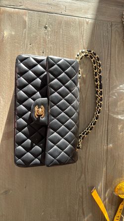 Chanel caviar Classic Flap Bag Black Lambskin