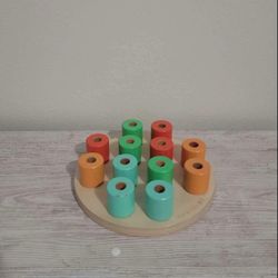 Lovery Wooden Stacking Pegboard