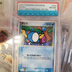 Marill Rocket Gang Strikes Bck 1st Edition Psa8