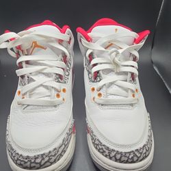 Nike Air Jordan 3 Retro Cardinal Red 6.5Y Women's Size 8 Clean No Box 398614-126