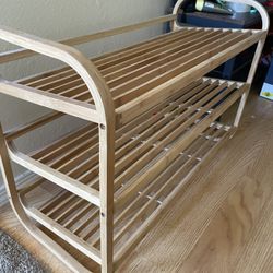 Wood Shoe Rack 