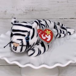 Ty Beanie Babies Blizzard The White Tiger PVC