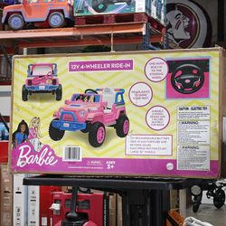 Barbie Licensed 12V 1-Seater Rugged Kids Ride-On