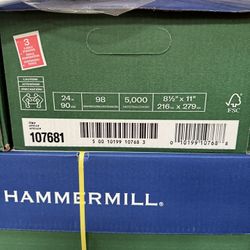 16 Cases Hammermill Printer Paper, Premium Laser Print 24 lb, 3 Hole - 10 Ream (5,000 Sheets) - 98 Bright, Made in the USA, 107681C