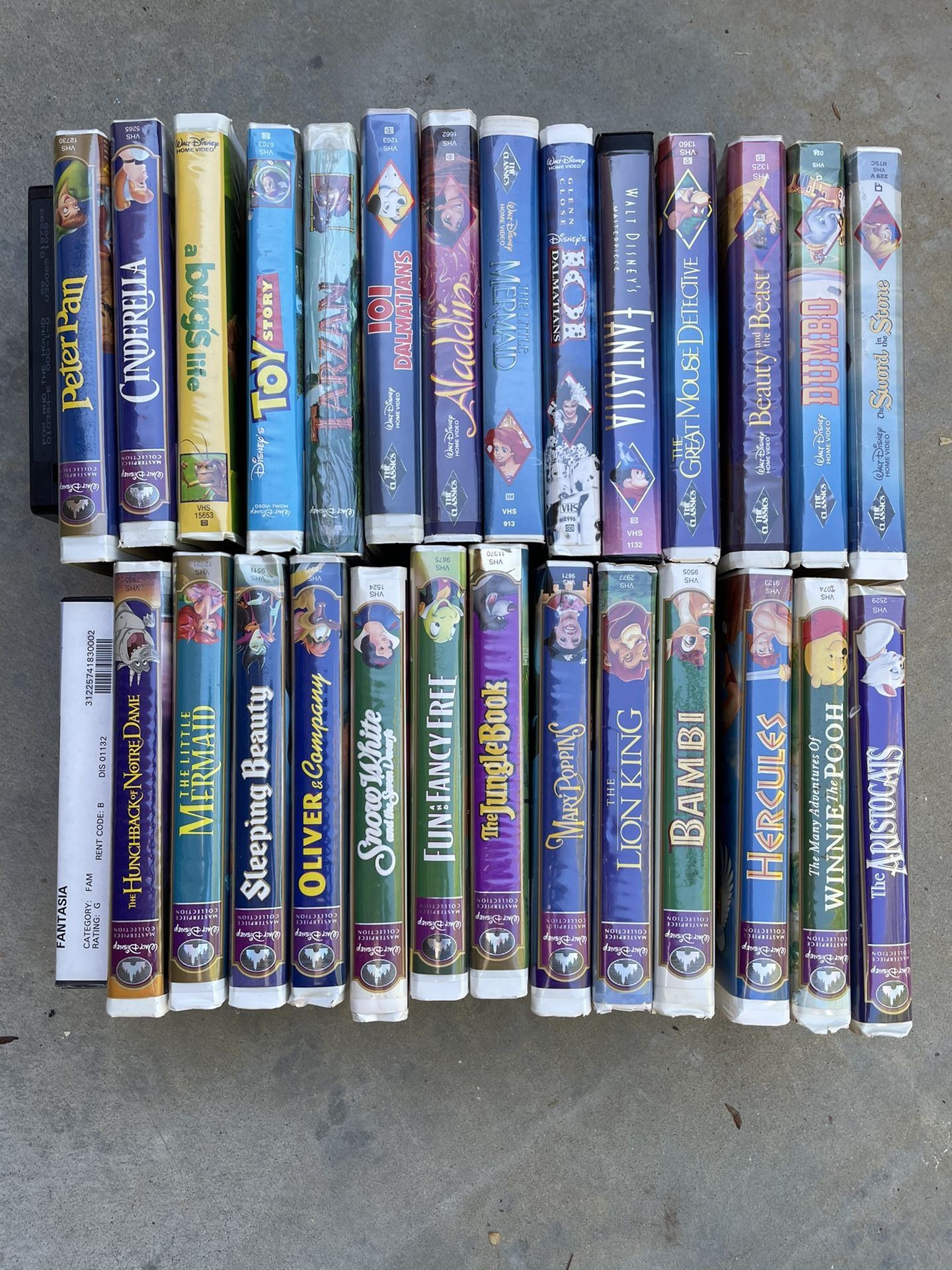 Collector Disney VHS Collection In Clam Shells