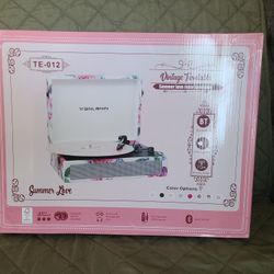 Beige Vintage Turntable Record Player