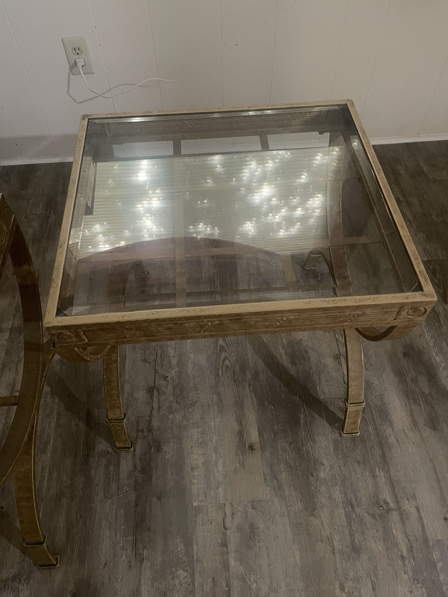 SET OF 2 Glass End Tables-