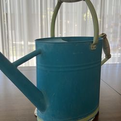 Vintage-Style Turquoise Metal Watering Can – 3 Gallon Floral Accent