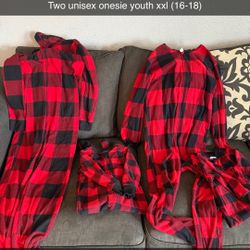 Unisex Onepiece Flannel Pjs 