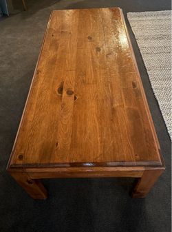Wood coffee table