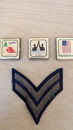 Vintage Bot Scout Belt Buckle And Patch