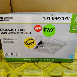 Exhaust Fan With Humidity Sensor For Bathroom Medium Size Room 